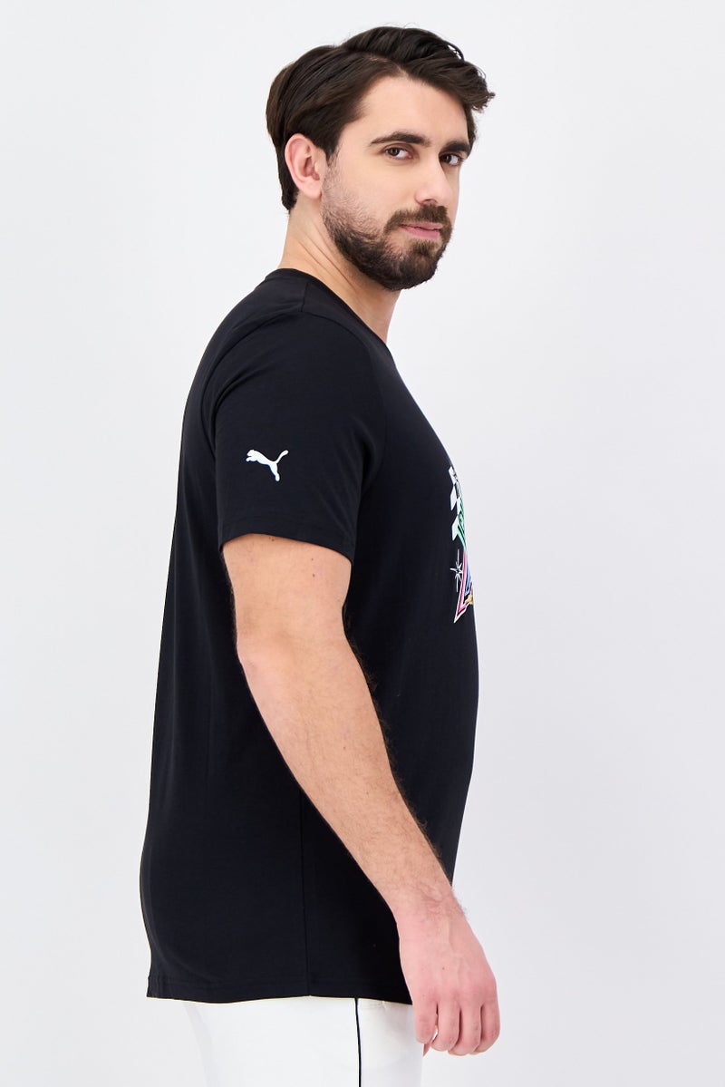 Puma x Mercedes AMG Men Sportswear Fit Short Sleeve Outdoor T-Shirt, Black - Image 2